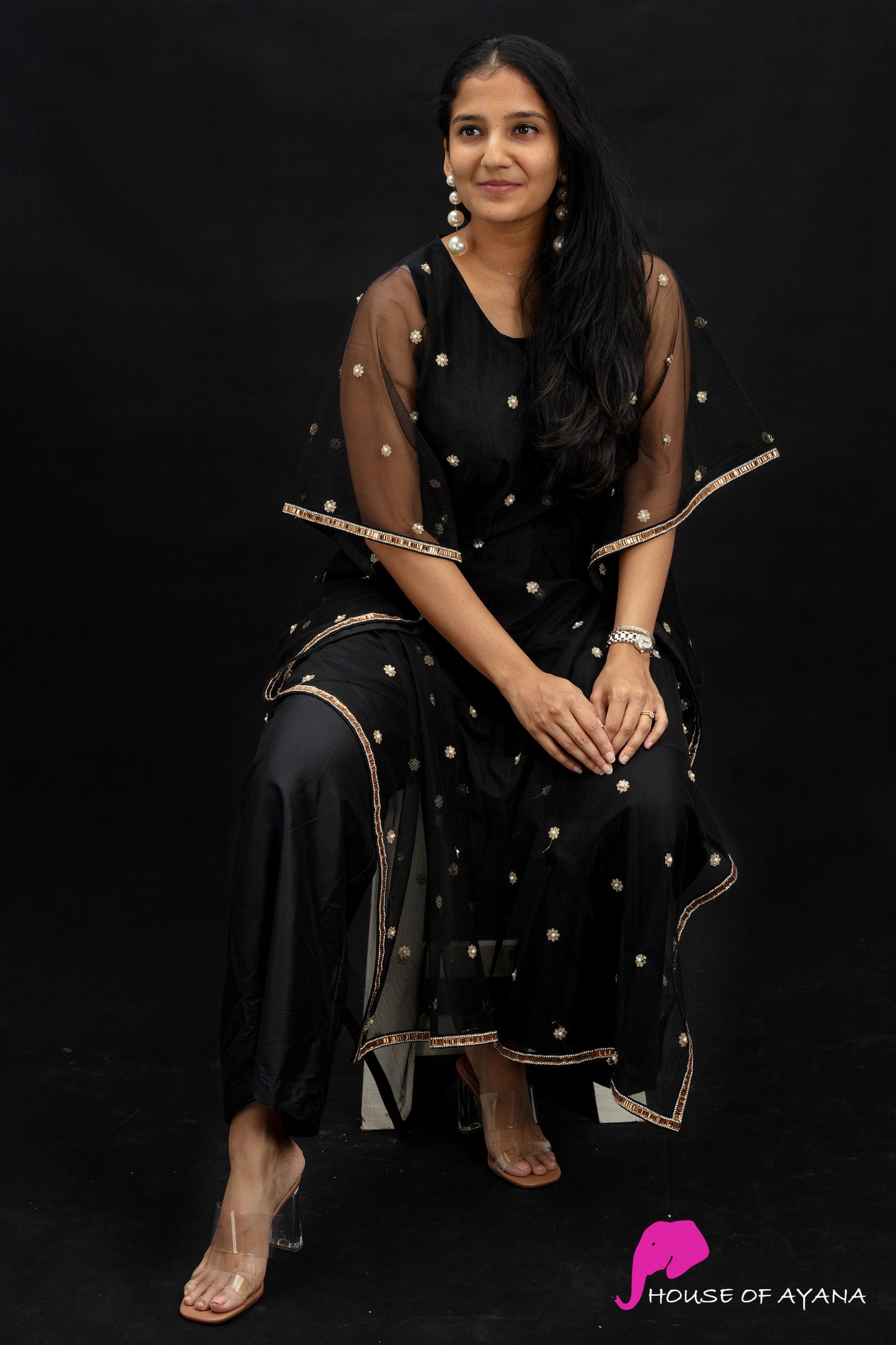 Pearl Harbour Embroidered Kaftan