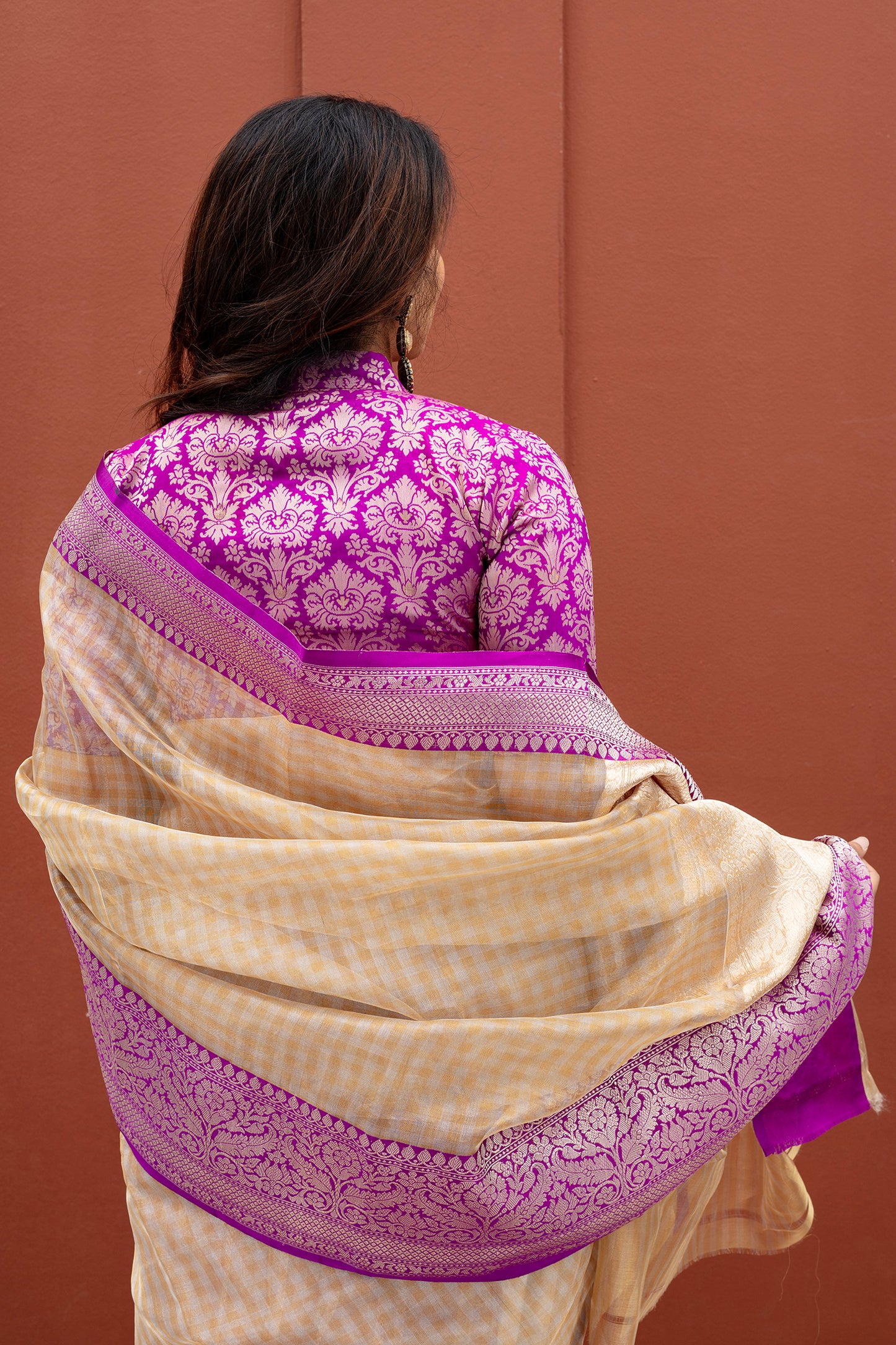Wild Orchid Brocade Blouse