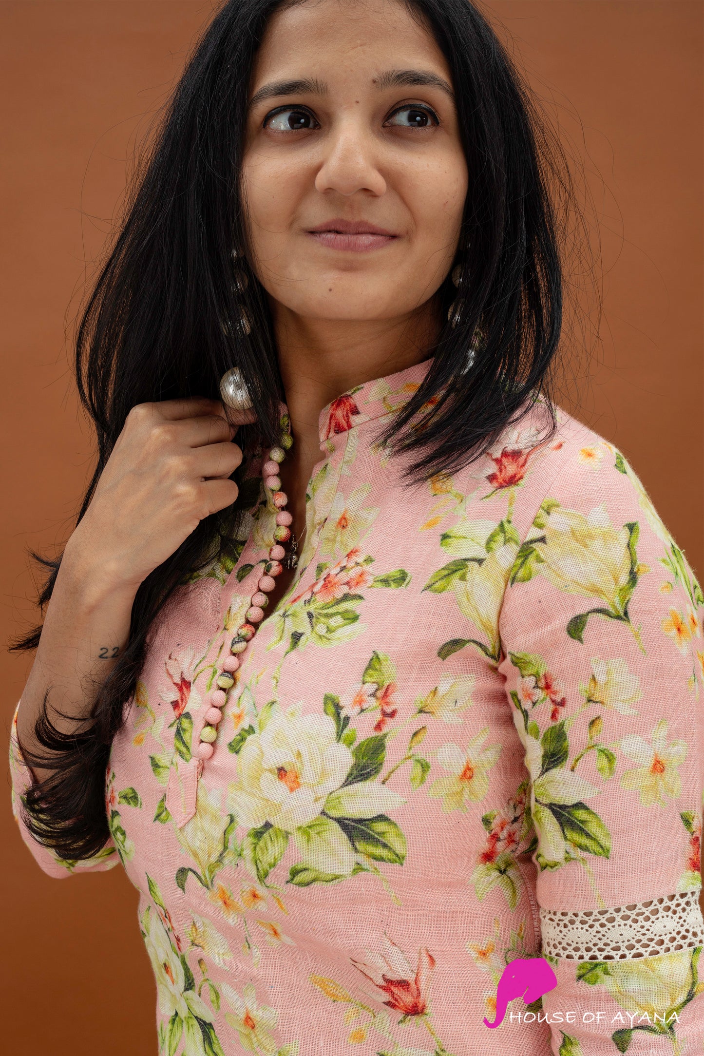 Thinking Spring Linen Kurti