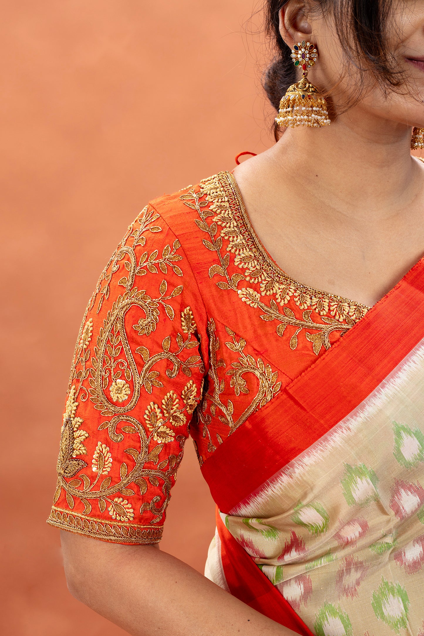 Kadambari Embroidered Silk Blouse