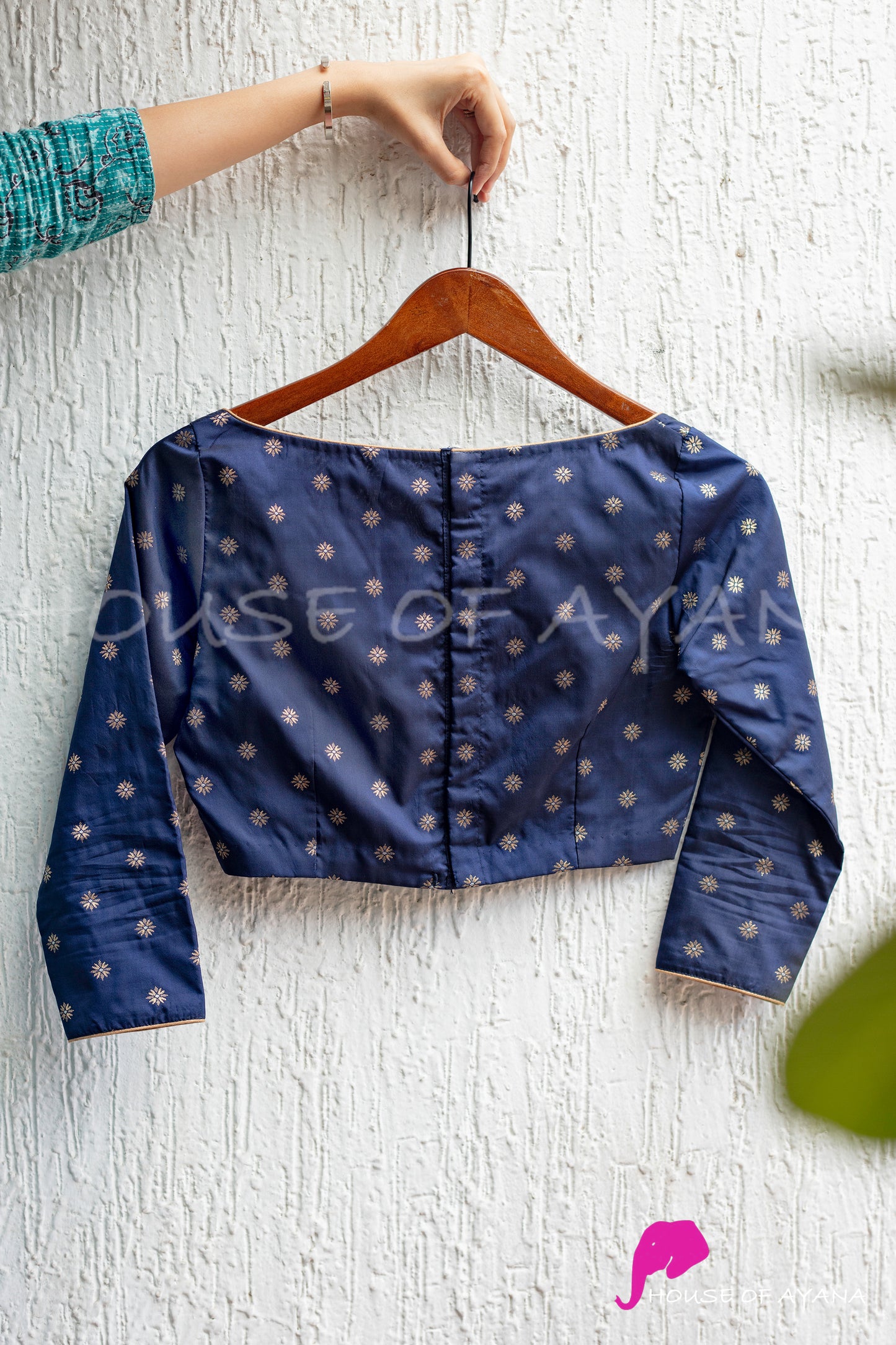 Blue Moon Brocade Blouse