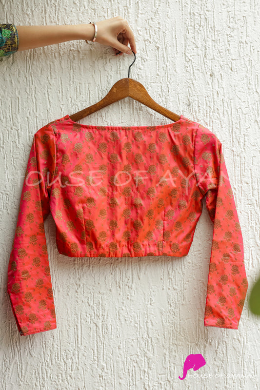 Peach Melba Silk Blouse