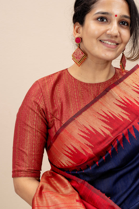 Rare Ruby Brocade Silk blouse