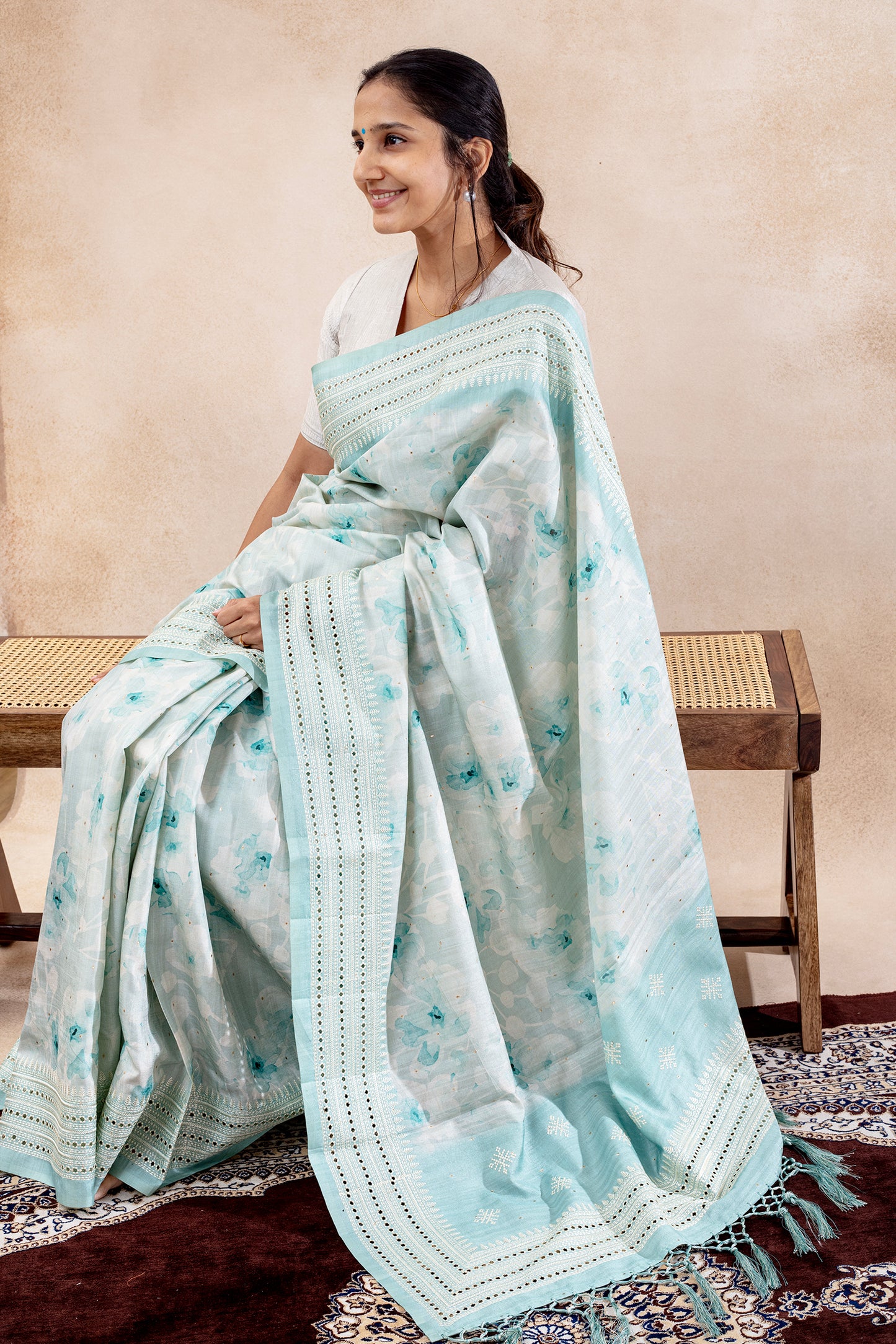 Tussar | Powder Blue