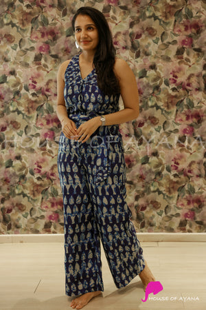 French Me Embroidered Shibori Jumpsuit