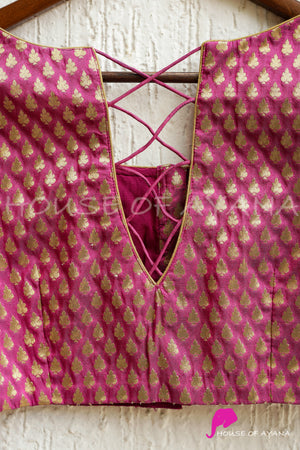 Boysenberry Brocade Blouse
