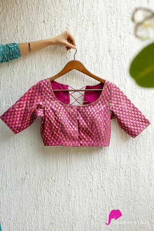Boysenberry Brocade Blouse