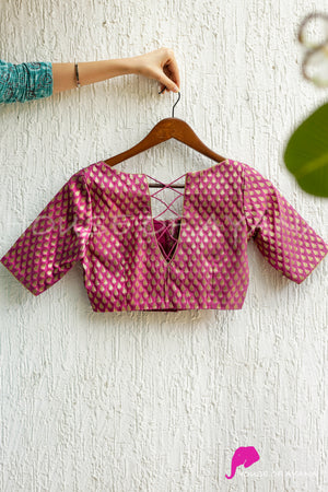 Boysenberry Brocade Blouse