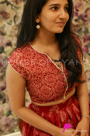 Laal Rang Skirt Co-ord Set