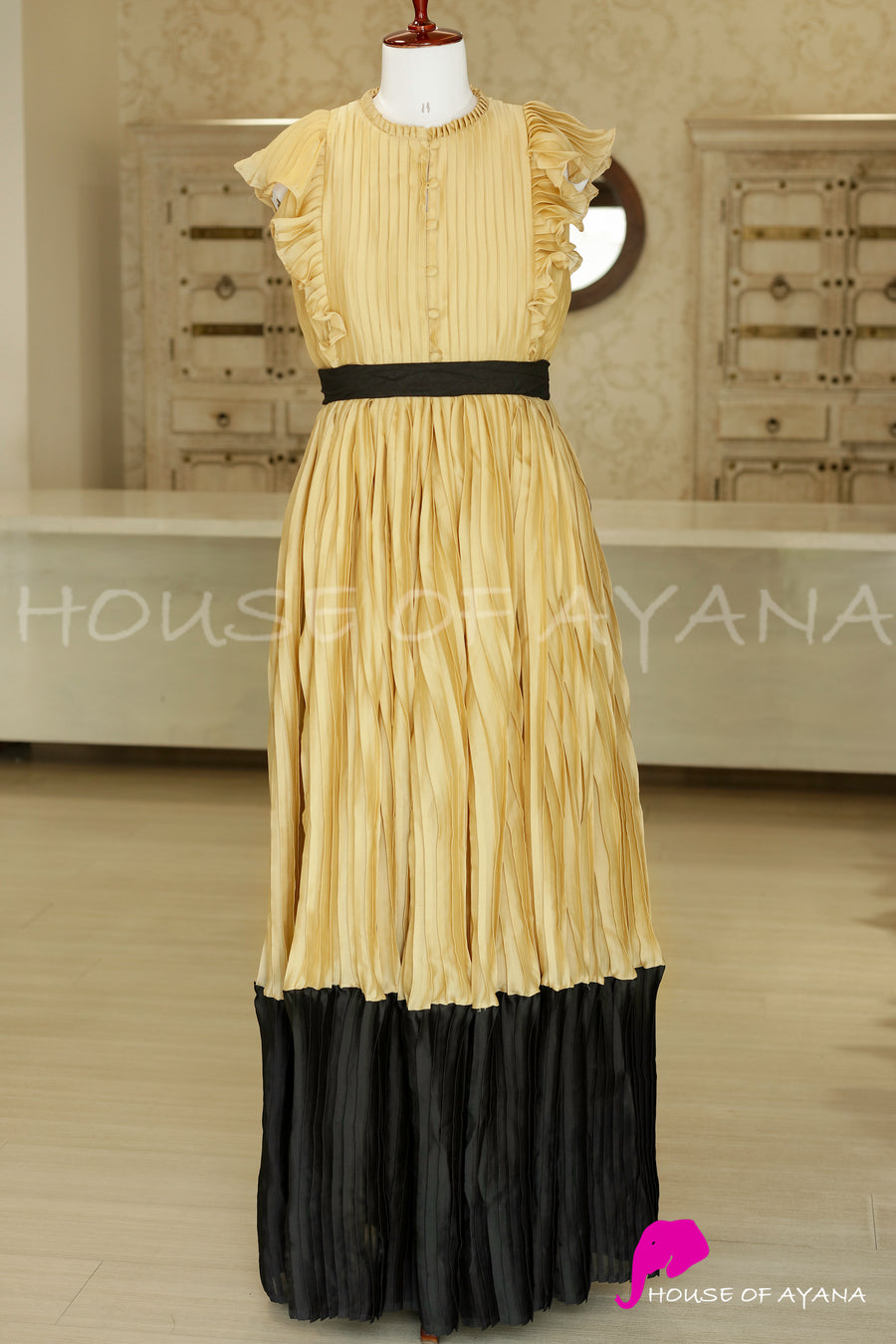 Golden Hour Pre-pleated Gown