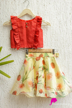 Orange Blossom Ruffle Set