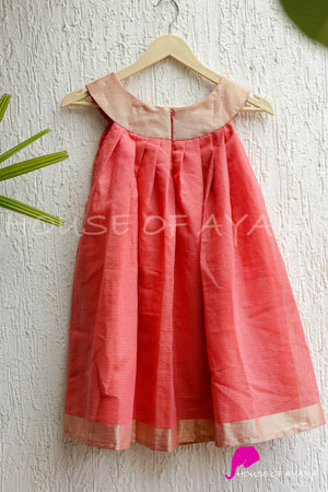 Peachy Delight Maxi Pleated Dress