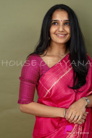 Purple Panther Tussar Blouse