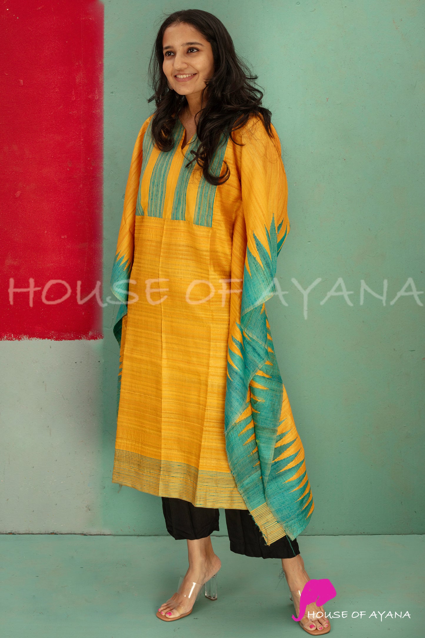 Amrita Tussar Silk Kaftan