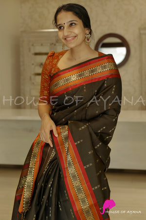 Bandhini Kotadoria Silk Gown
