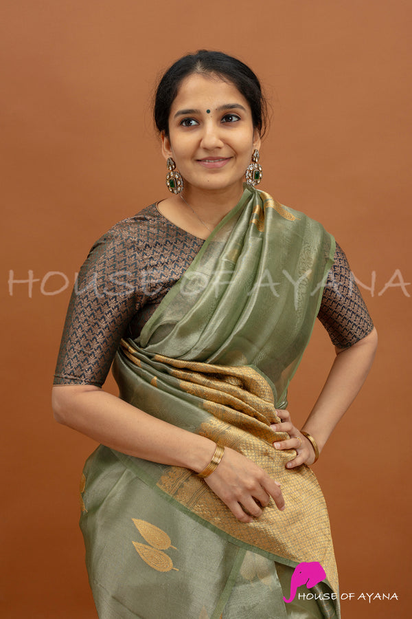 Twilight Silk Brocade Blouse