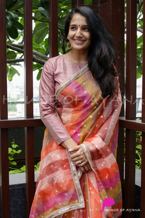 Northern Lights: Peach Patchwork Blouse