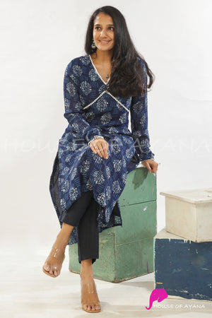 Kingfisher Indigo Georgette Kurti
