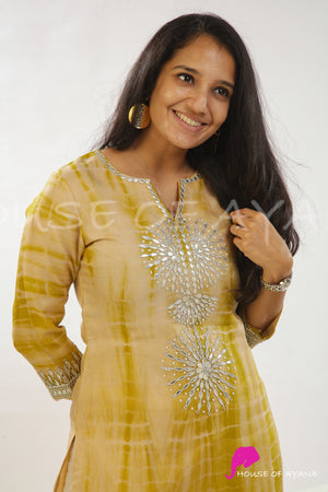 Manuka Honey Organza Embroidered Kurti