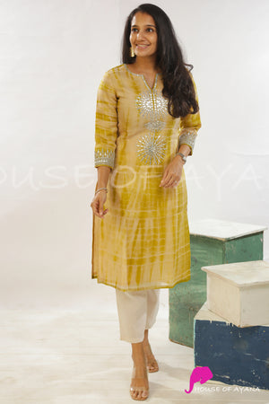Manuka Honey Organza Embroidered Kurti