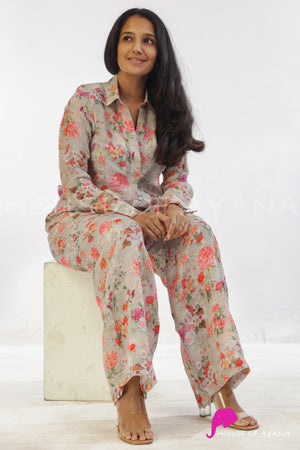 Floral Linen Coord Set