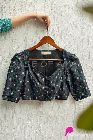 Black Beauty Bandhini Tussar Blouse