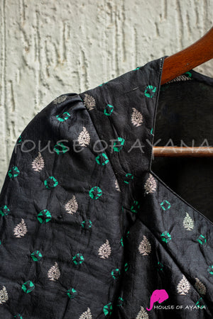 Black Beauty Bandhini Tussar Blouse