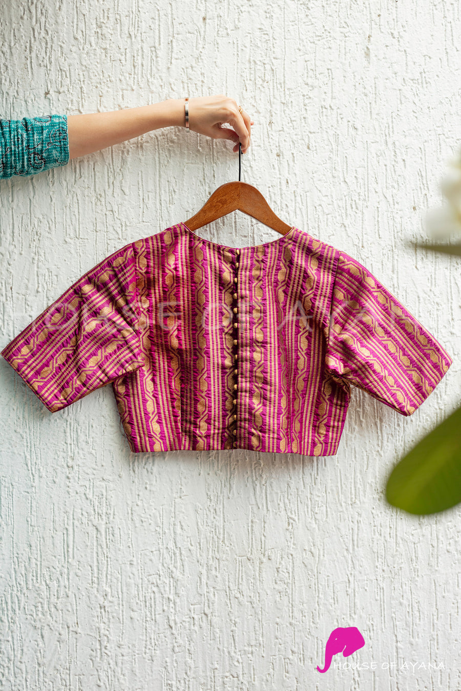 Plumdale Brocade Silk Blouse