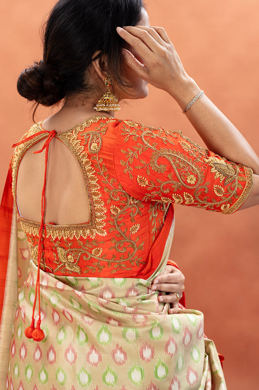 Kadambari Embroidered Silk Blouse