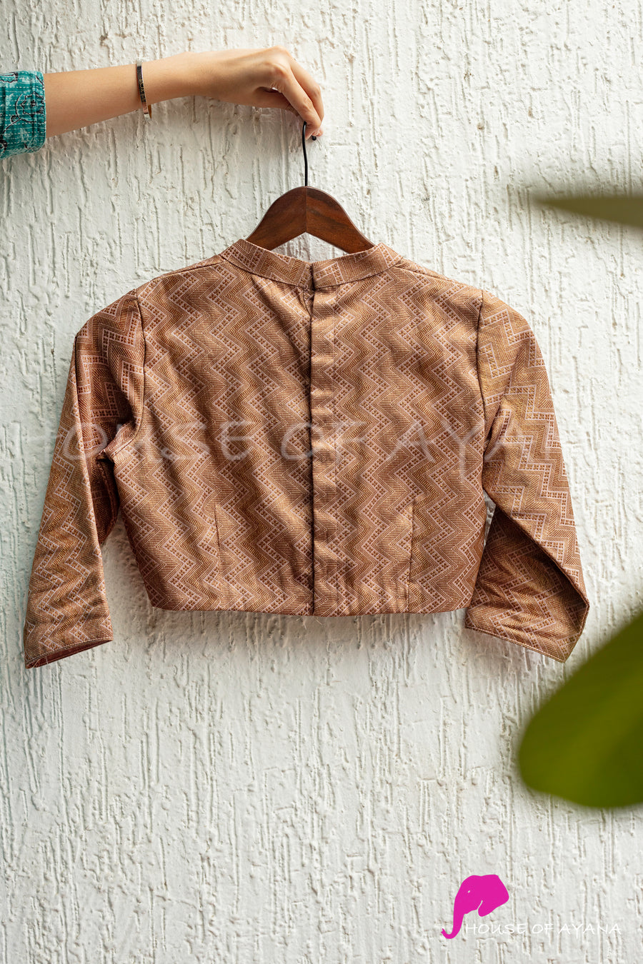 Lotus Petal Brocade Blouse