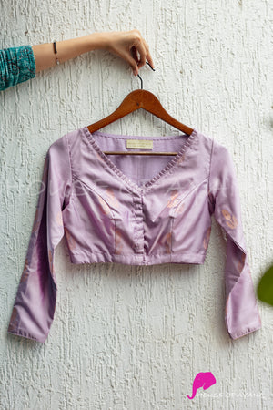 Luscious Lilac Brocade Blouse