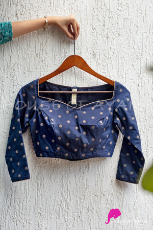 Blue Moon Brocade Blouse