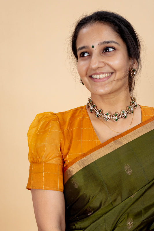 Margazhi Oraganza Silk Blouse