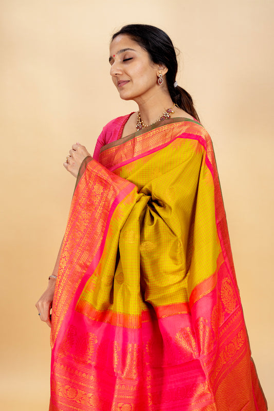 Hamsayukta - Gadwal silk saree