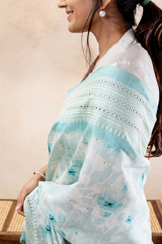 Tussar | Powder Blue