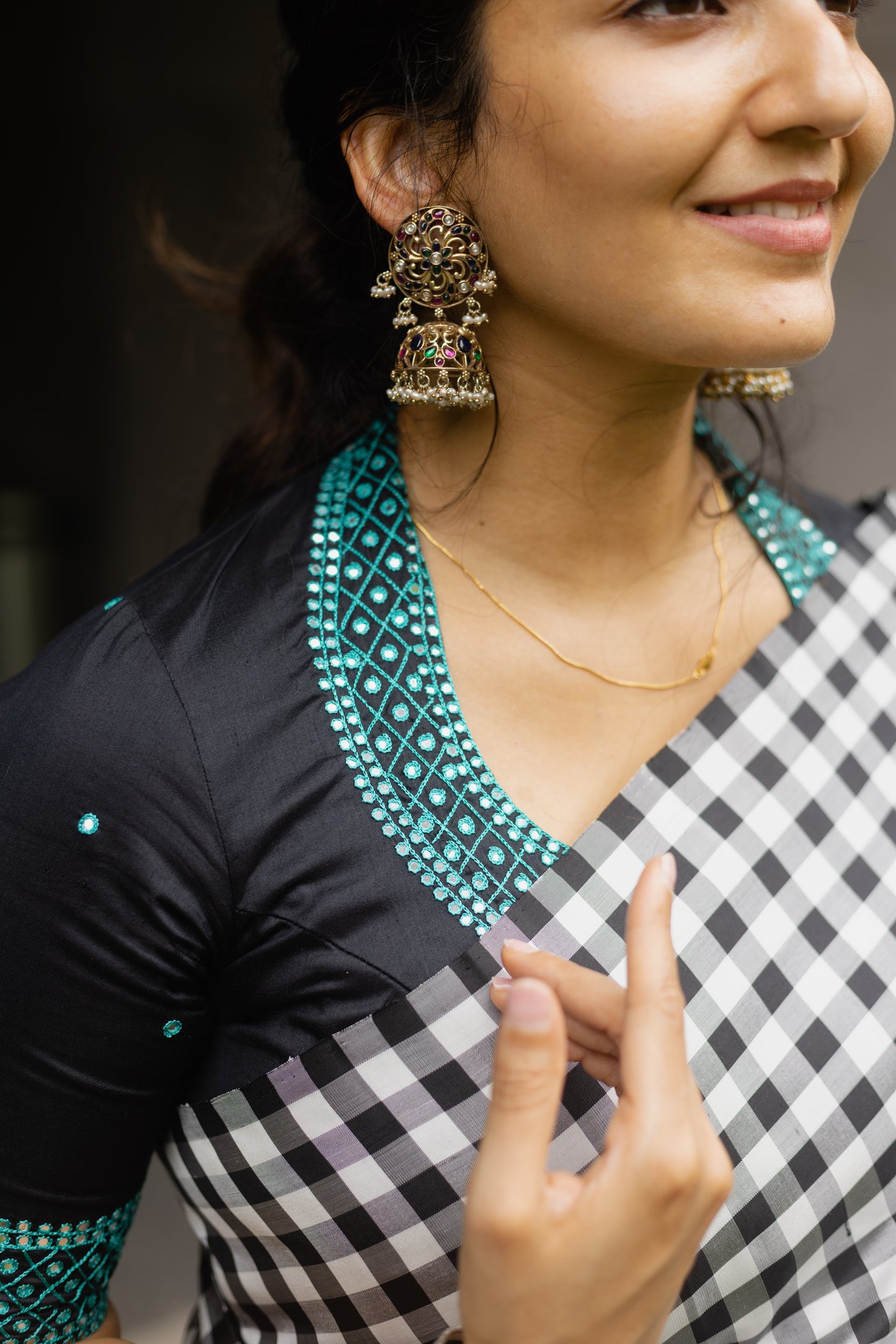 Arden Mirror Embroidered Blouse