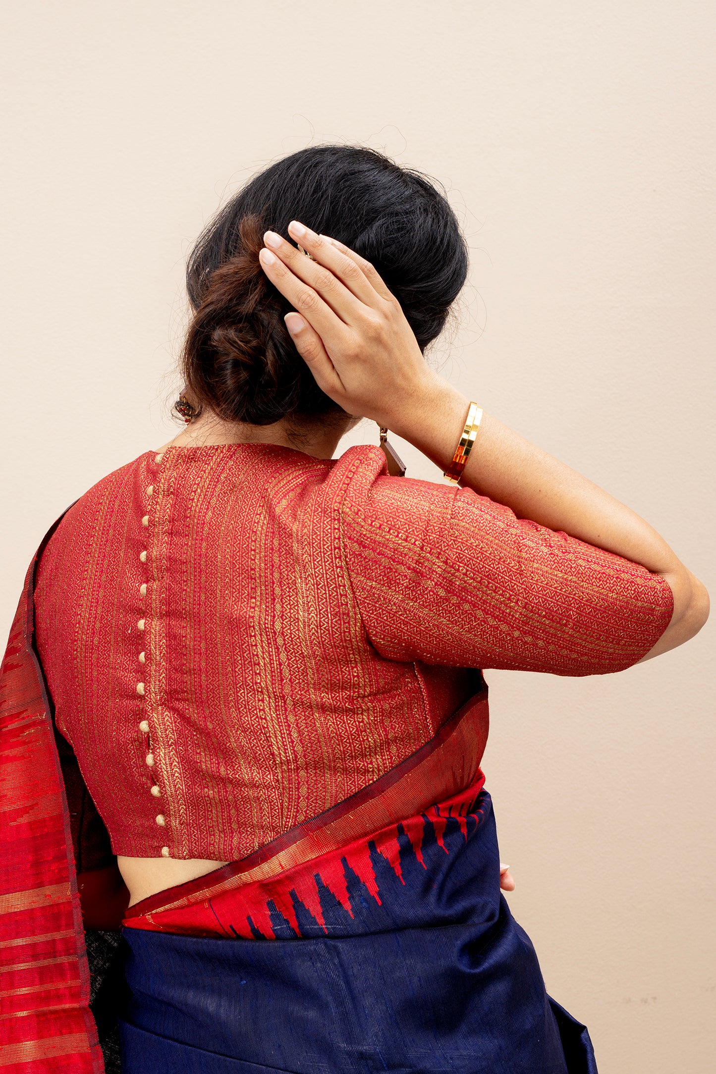 Rare Ruby Brocade Silk blouse