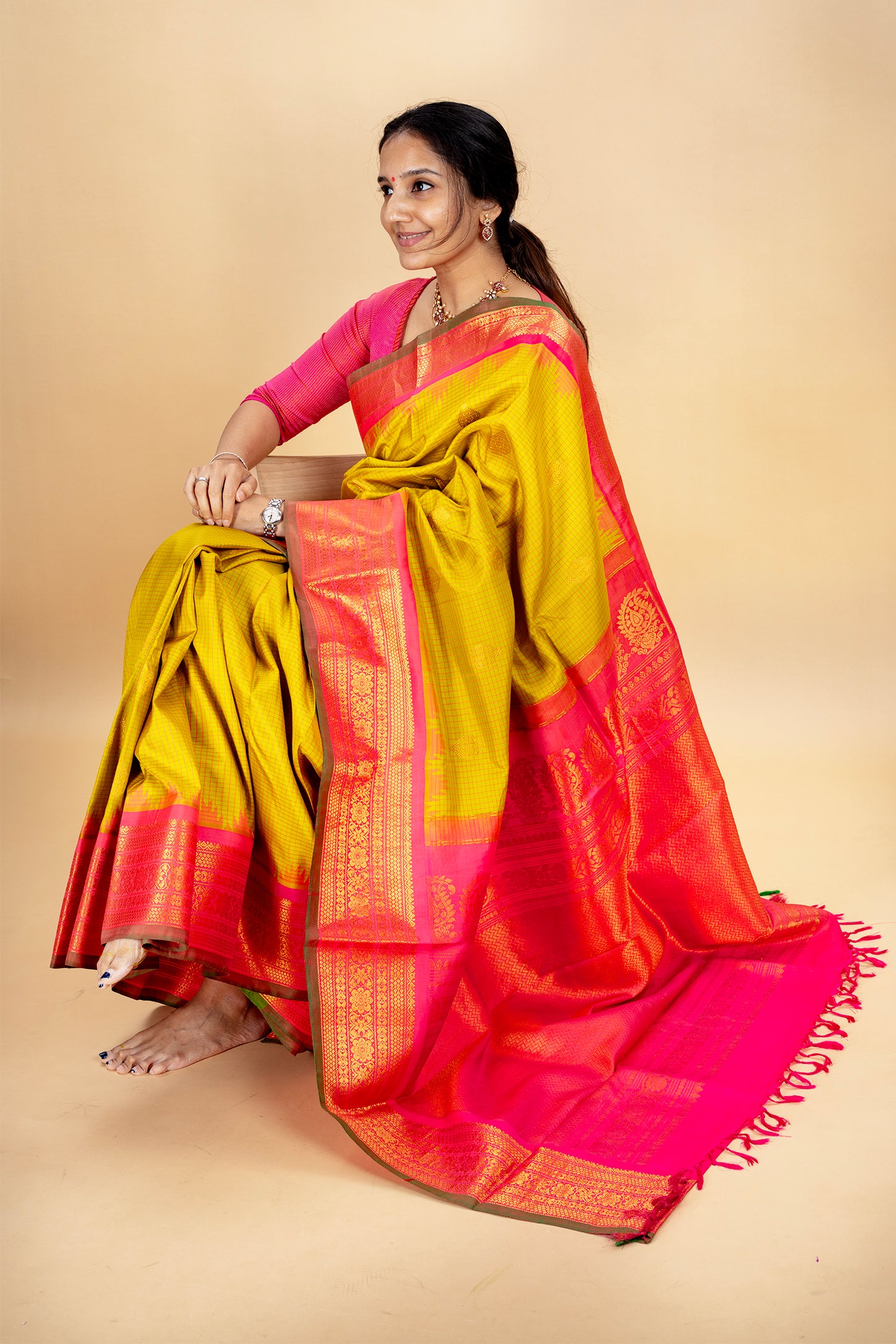 Hamsayukta - Gadwal silk saree