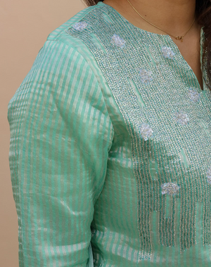 Leila Organza Zari Blouse