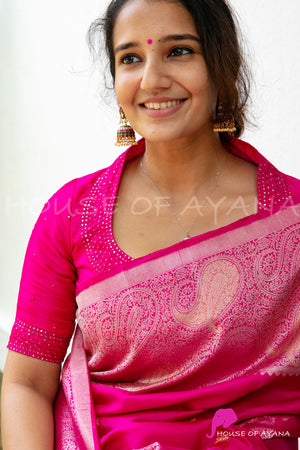Twilight Rawsilk Embroidered Blouse