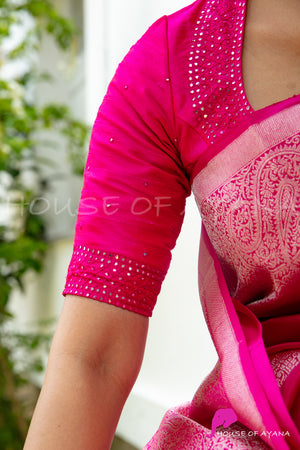 Twilight Rawsilk Embroidered Blouse