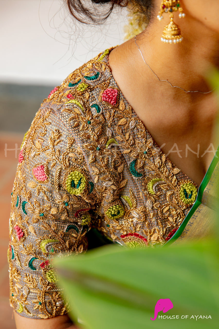 Ahalya Brocade Embroidered Blouse
