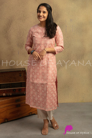 Winter Cherry Organza Kurti