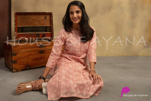 Winter Cherry Organza Kurti