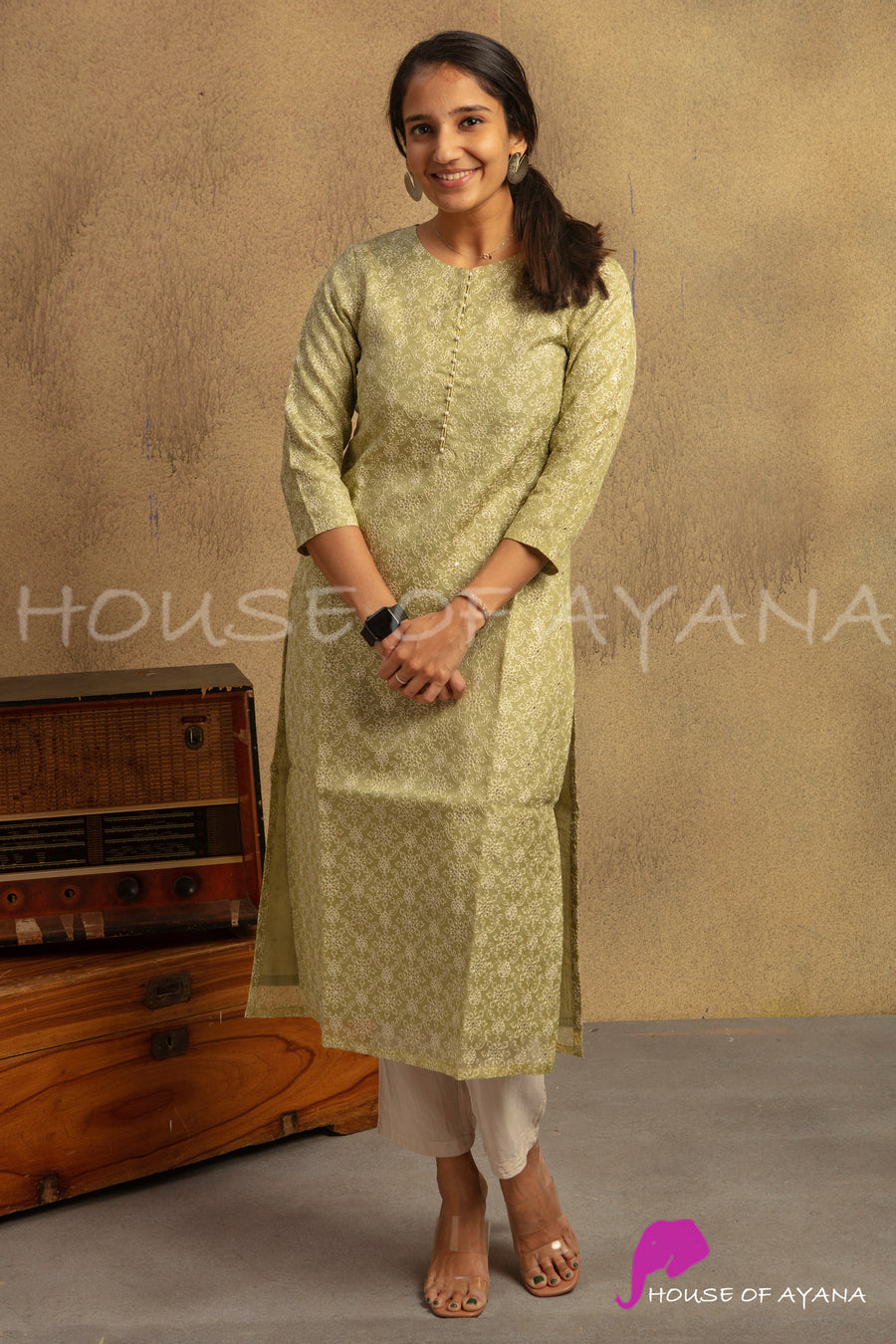 Jolly Jade Organza Kurti