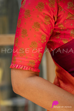 Peach Melba Silk Blouse