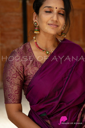 Wild Orchid Brocade Blouse