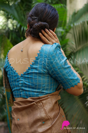 Retro Checks: Kanta Tussar in Blue