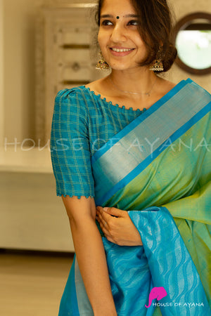 Retro Checks: Kanta Tussar in Blue