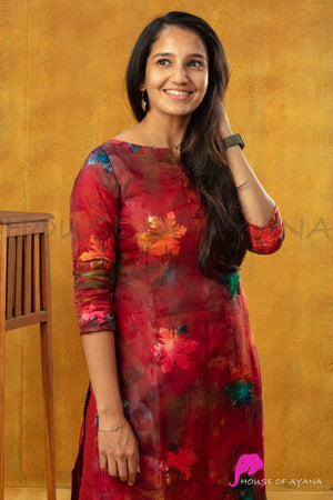 Scarlett Organza Silk Embroidered Kurti